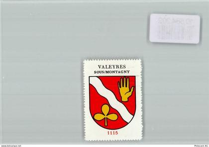1441 Valeyres-sous-Montagny Vignette Vignette Hand und Kleeblatt 1115 - 10584202