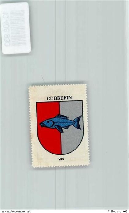 1588 Cudrefin - Vignette Wappen Kaffee Hag ca 1920-1940 Fisch - 10408930