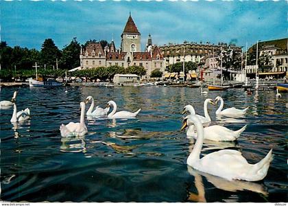 Carte Postale - Suisse - VD Vaud - Lausanne - Ouchy - Le Port et le Château - Cygnes - CPM - Carte Neuve - Voir Scans Re