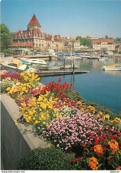Carte Postale - Suisse - VD Vaud - Lausanne - Ouchy - Le port et le Château - Fleurs - CPM - Carte Neuve - Voir Scans Re