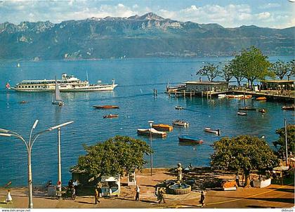 Suisse - VD Vaud - Lausanne - Ouchy - Le Port et les Alpes de Savoie - Vue aérienne - Bateaux - CPM - Carte Neuve - Voir