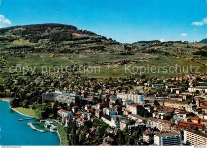 Vevey VD Batiment Nestle Corseaux Chardonne et Mont Pelerin Vue aerienne
