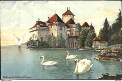 Veytaux Schloss Chillon  x 1910