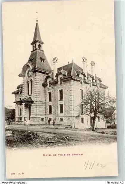 1446 Baulmes 1902 - Hotel de Ville - 10218540