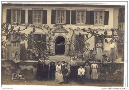 13420 carte photo, datée de Cottens  , signée H et ? Bussy ; pension  femme enfant