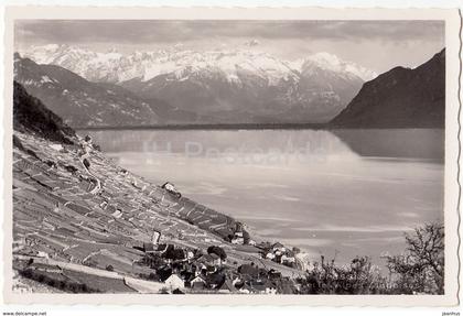 Epesses et le Alpes Vaudoises - Switzerland - old postcard - unused