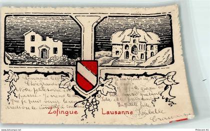 1000 Lausanne Losanna 1905 Künstlerkarte Zofingue Studentika Wappen sign... - 13455733