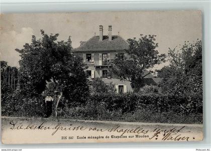 1510 Moudon 1906 - Ecole menagere de Chapelles sur Moudon - Pensionat - 13102330