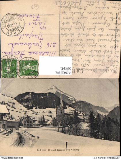587241,Ormont-Dessus et le Chaussy Winteransicht Switzerland