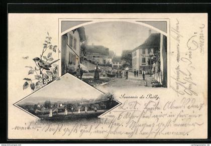 AK Pailly, Strassenpartie im Ort