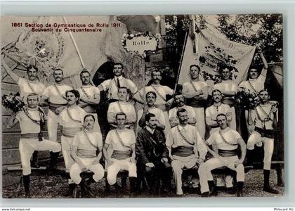 1180 Rolle - Turnen - Section Gymnastique de Rolle 1911 und Fahne - 13213860