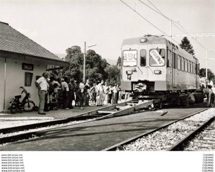 SUISSE - S01086 - Train - Déchargement de la Be 4/4 201  à  Trélex 25.9.1985 - Photo Hadorn  - CPSM 10x15 cm-