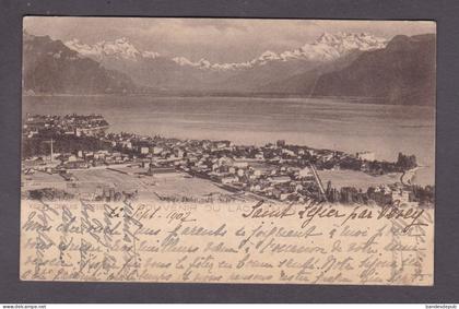 Suisse VD Souvenir du Lac Leman Vevey depuis Corsier (16966)