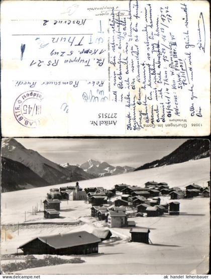 277515,Gluringen im Goms Totale m. Weisshorn Bergkulisse Winterbild Kt Wallis
