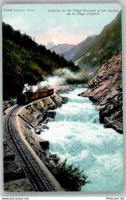 3930 Visp Viège Foto AK Eisenbahn Viege-Zermatt - 14021417