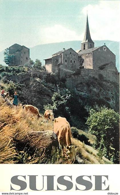 Carte Postale - Suisse - VS Valais - Rarogne - L'Eglise - Vaches - CPM - Carte Neuve - Voir Scans Recto-Verso - Poscard