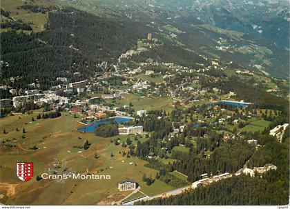 CPM Crans Montana Schweiz Suisse Switzerland Crans Montana Vue aerienne
