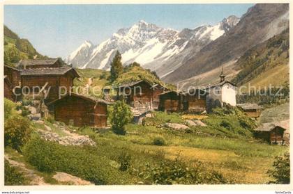 Eisten im Loetschental mit Sattelhorn und Schienhorn