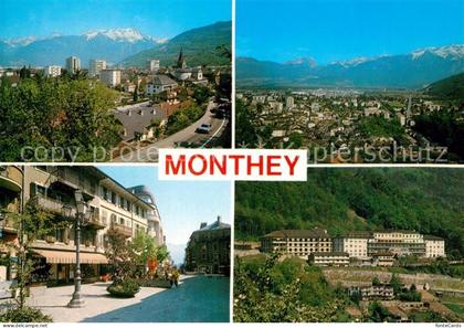 Monthey VS Stadtansichten Alpenpanorama