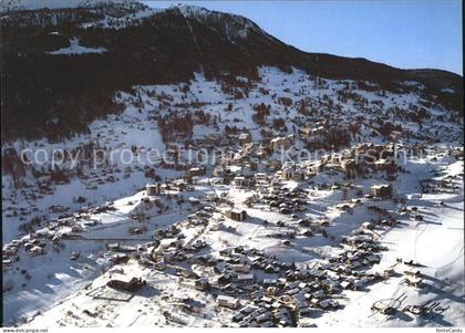 Nendaz Village Station de Haut- Nendaz Fliegeraufnahme