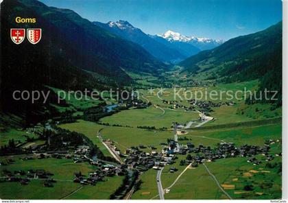 Obergoms Panorama Blick gegen Weisshorn Walliser Alpen
