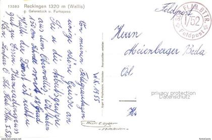 Reckingen Goms VS mit Galenstock und Furkapass