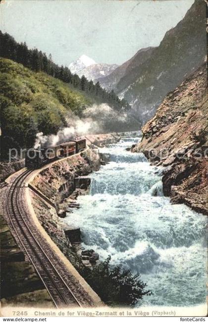 Zermatt VS Chemin de fer Viege Zermatt et la Viege