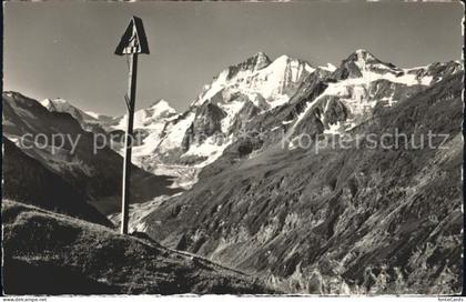 Zinal Sierre Alpe de Lirec Dent Blanche Grd Cornier Pigne de la Lex Gebirgspanor
