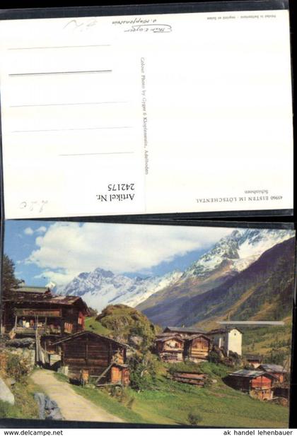 242175,Eisten im Lötschental Teilansicht m. Schinhorn Kt Wallis