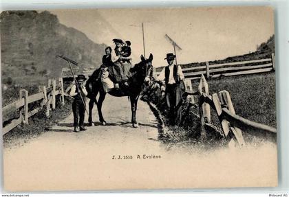 1983 Evolène - Bauernfamilie auf Maultier - 10610762