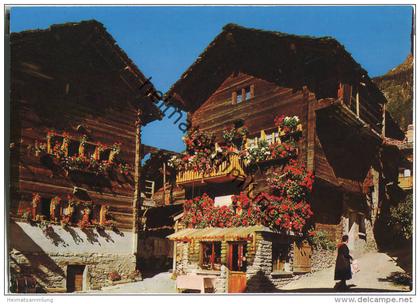 Evolene - Chalets - Val d'Herens - Ansichtskarte Großformat