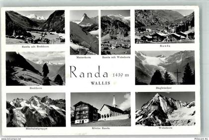3928 Randa Foto AK Kirche Breithorn Weisshorn - 39698291