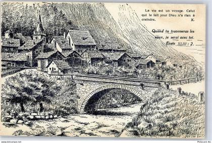 1933 Sembrancher Künstlerkarte Kirche - 51548011