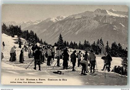 3960 Sierre - Winter Skiwettbewerb Flagge - 10597371