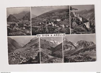 MU153 - SUISSE - De Sion à Arolla - Multivues - Vex, Evolène, les Haudères, Le Pigne etc