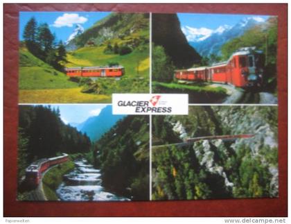 (Täsch (VS)) - Mehrbildkarte "Glacier-Express" / Eisenbahn