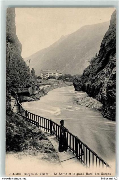 1929 Trient - Gorges du Trient la Sortie Grand Hotel - 39371626