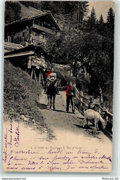 1873 Val-dIlliez - Bauernfamilie mit Ziege - 10601684