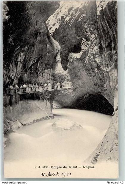 1904 Vernayaz 1911 - Trientschlucht Steg - 10309464