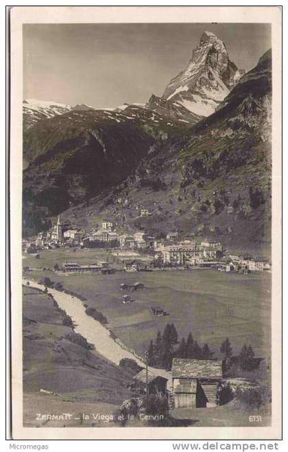 Suisse - ZERMATT - La Viège et le Cervin