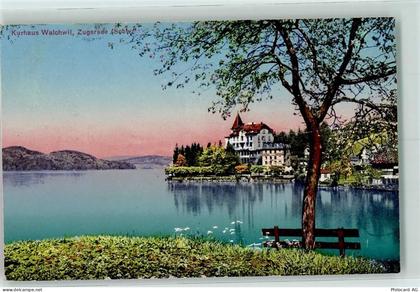 6318 Walchwil 1928 Gebrauchsspuren Kurhaus Walchwil Zugersee Morgenrot... - 10217573