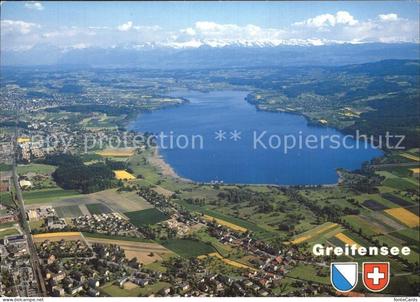 Greifensee Fliegeraufnahme mit Seebecken Schwerzenbach Greifensee Uster