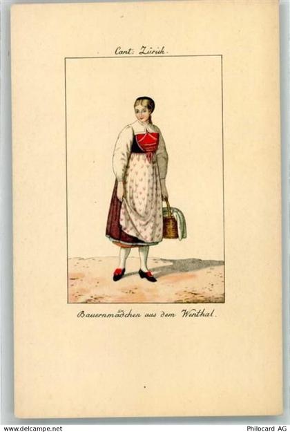 8157 Dielsdorf - Bauernmädchen Wental Tracht - 39690706