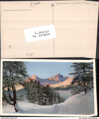 133587,Künstlerkarte Schweizer Bauernhaus in den Alpen pub Ruegg Wallisellen Zürich 5