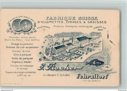 8320 Fehraltorf BOAKC Fabrik Fischer Vorläufer Druck um 1890 - 13700389