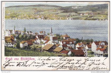 AK ZH RÜSCHLIKON 1900-07-03 Kilchberg Litho Künzli (Leichter Riss oben)
