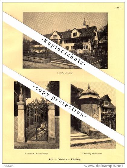 Photographien / Ansichten , 1927 , Stäfa , Goldbach , Kilchberg , Meilen , Uhwiesen , Prospekt , Architektur , Fotos !!!