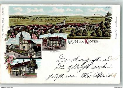 8302 Kloten 1900 BOAKC Wildemann Post Lithographie - 13700077