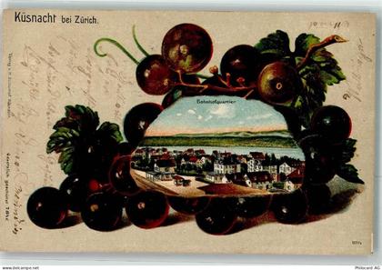 8700 Küsnacht ZH Prägedruck Bahnhofsquartier Lithographie - 13622989