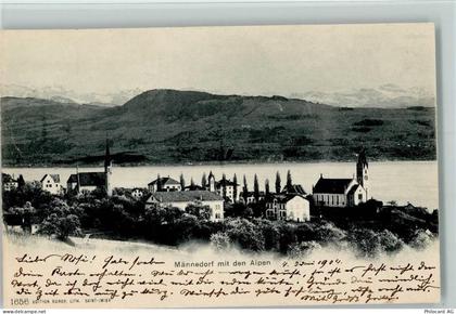 8708 Männedorf 1904 - Katholische Kirche u die. reformierte Kirche Züric... - 13095932